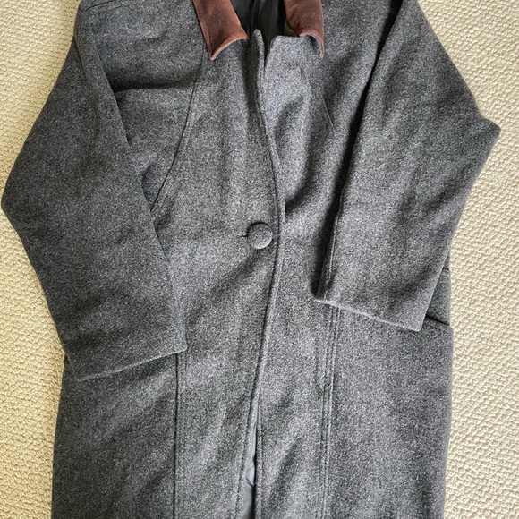 American Apparel Wool Coat - Grey - Picture 4 of 5